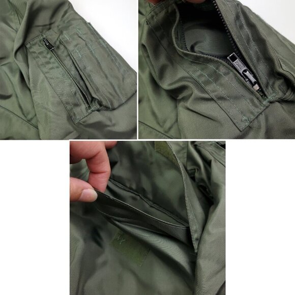 Military Flyer's Jacket CWU-36/P Flight Aramid Summer Vintage 90s Dry Cleaned XL - Picture 7 of 14